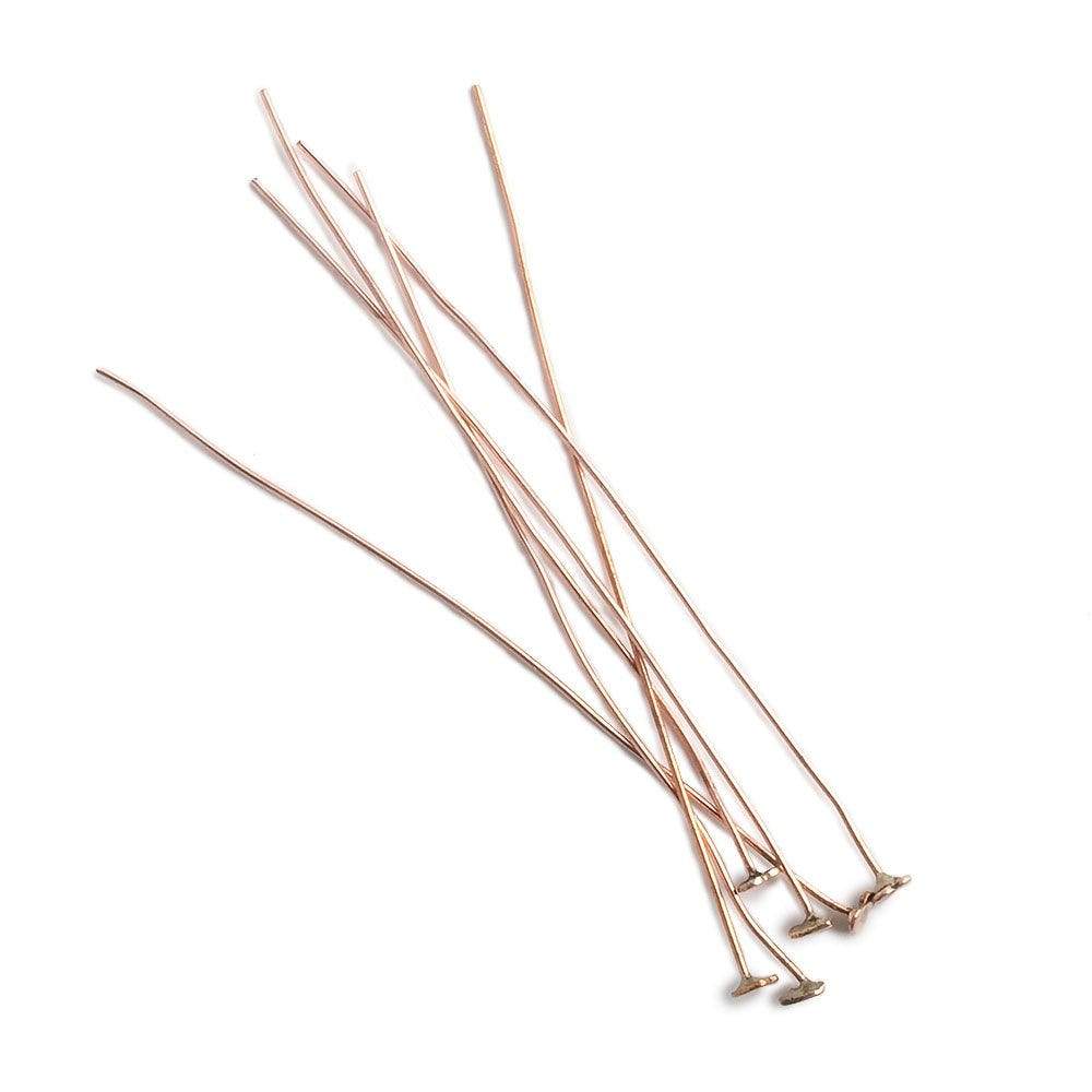 3" length Copper Headpin Round 22 Guage 22 pcs per bag view 3
