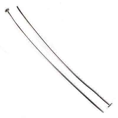 3" length Disc Headpin Black Gold plated .925 Silver, 22 Gauge Wire, 10 pieces per Bag - Beadsofcambay.com