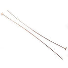 3" length Rose Gold Disc Headpin 24 Gauge Wire 10 pieces per Bag - Beadsofcambay.com