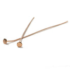 3" length Rose Gold Disc Headpin 24 Gauge Wire 10 pieces per Bag - Beadsofcambay.com