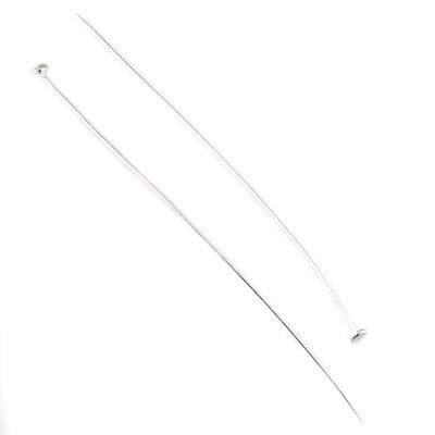 3" length Sterling Silver Disc Headpin, 26 Gauge Wire, 10 pieces per Bag - Beadsofcambay.com