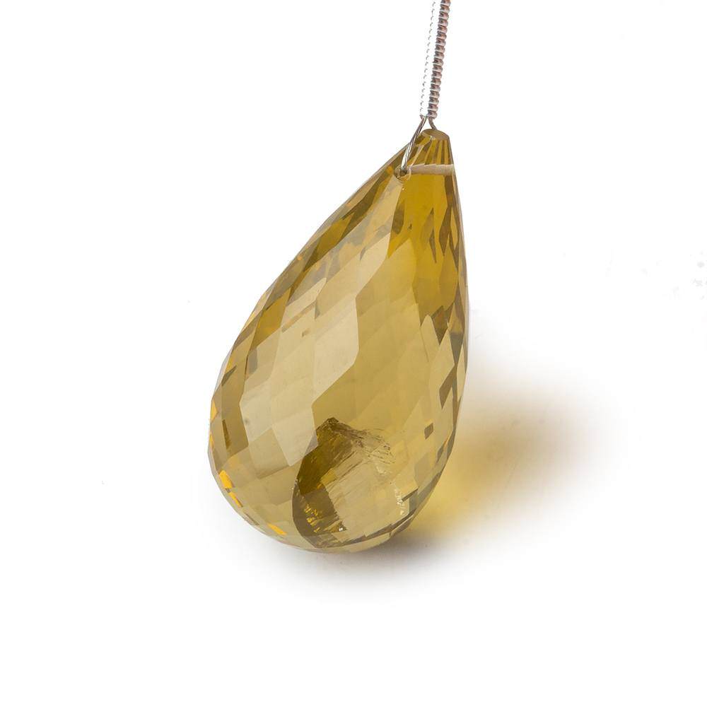 30.5x17mm Honey Quartz Faceted Tear Drop Focal Bead 1 piece - Beadsofcambay.com