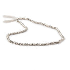 3mm Platinum Silver plated Pyrite Faceted Rondelle Beads 13 inch 128 pieces - BeadsofCambay.com