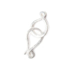 30x14mm Sterling Silver Hook and Eye Clasp 1 piece Brushed - Beadsofcambay.com