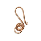 30x12mm Rose Gold plated Hook Swirl Design 1 piece - Beadsofcambay.com