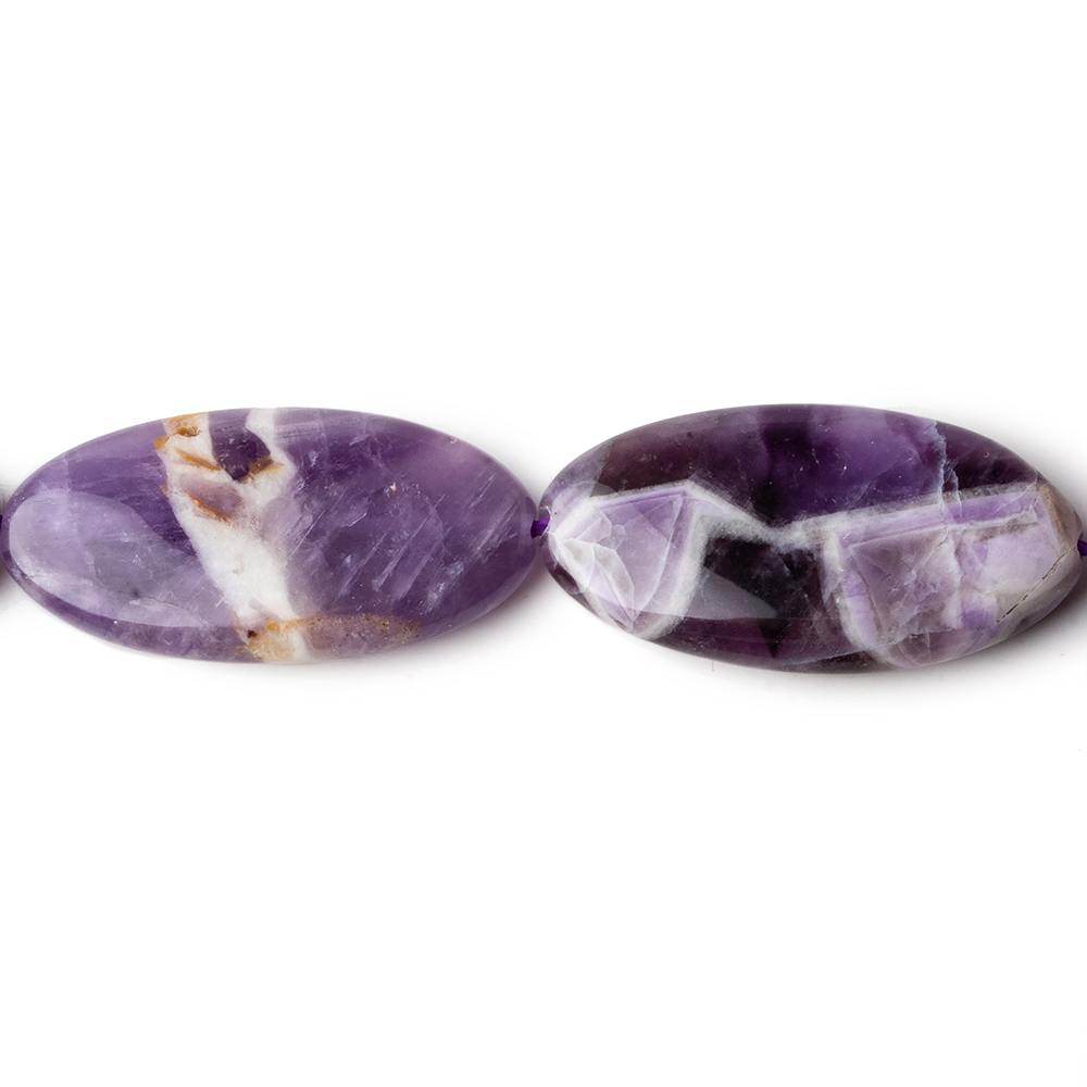 30x15x6mm Cape Amethyst straight drilled plain ovals 15 inch 13 beads - Beadsofcambay.com