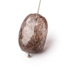 30x20mm Rutilated Quartz Faceted Nugget Focal Bead 1 piece - Beadsofcambay.com