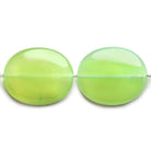 30x25mm Margarita Green Chalcedony Plain Ovals 8 inch 7 beads A - Beadsofcambay.com