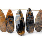 31x12-36x12mm Pietersite Faceted Pear Beads 7 inch 14 pieces - Beadsofcambay.com