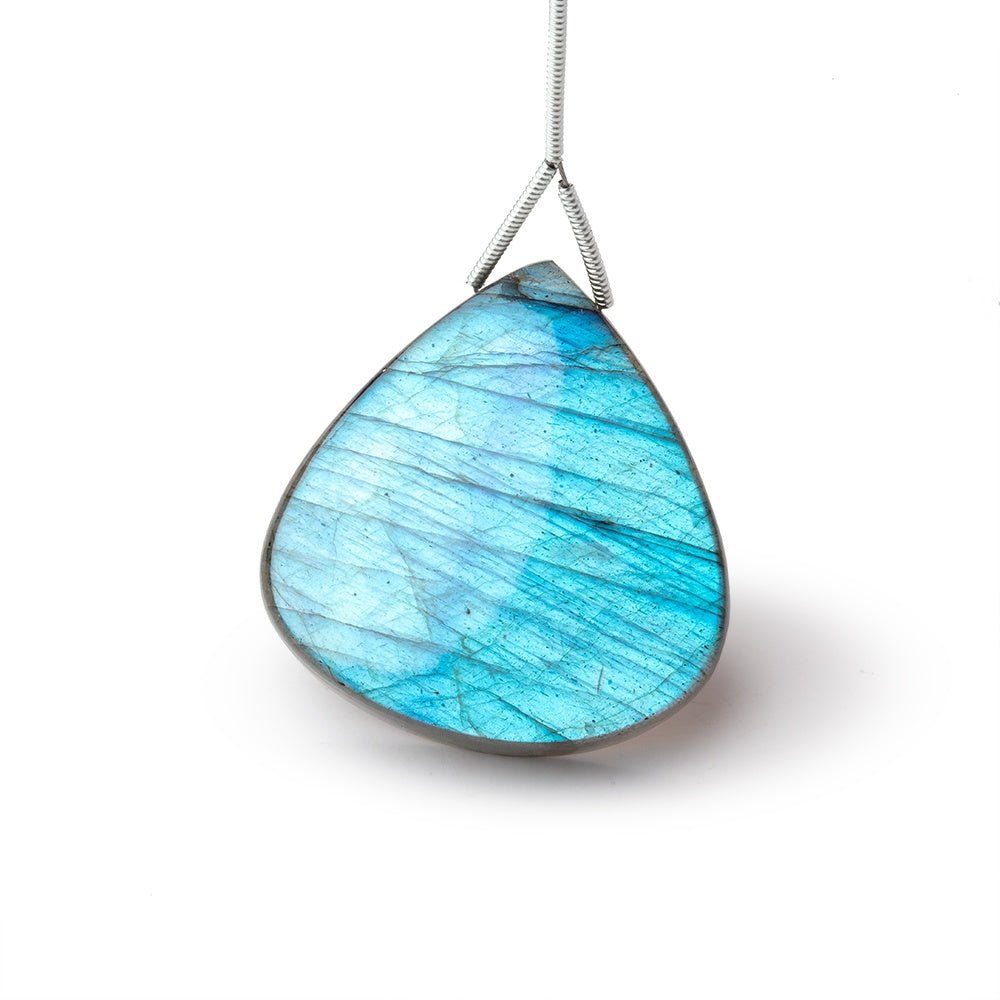 31x30x7mm Labradorite Plain Heart Pendant 1 AAA Focal - Beadsofcambay.com