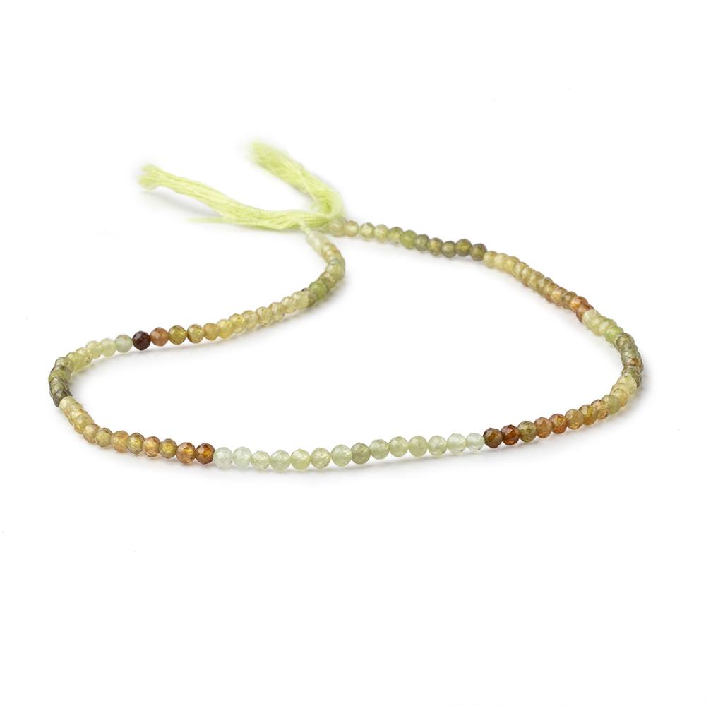3.2mm Grossular Garnet Micro Faceted Round Beads 12.5 inch 106 pieces - Beadsofcambay.com