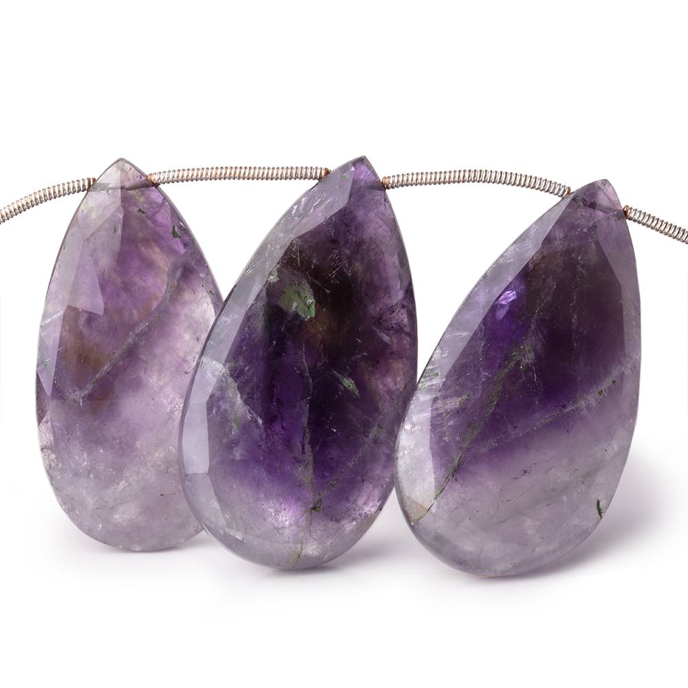 32x21-38x20mm Cape Amethyst Faceted Pear Beads 8 inch 10 pieces - Beadsofcambay.com