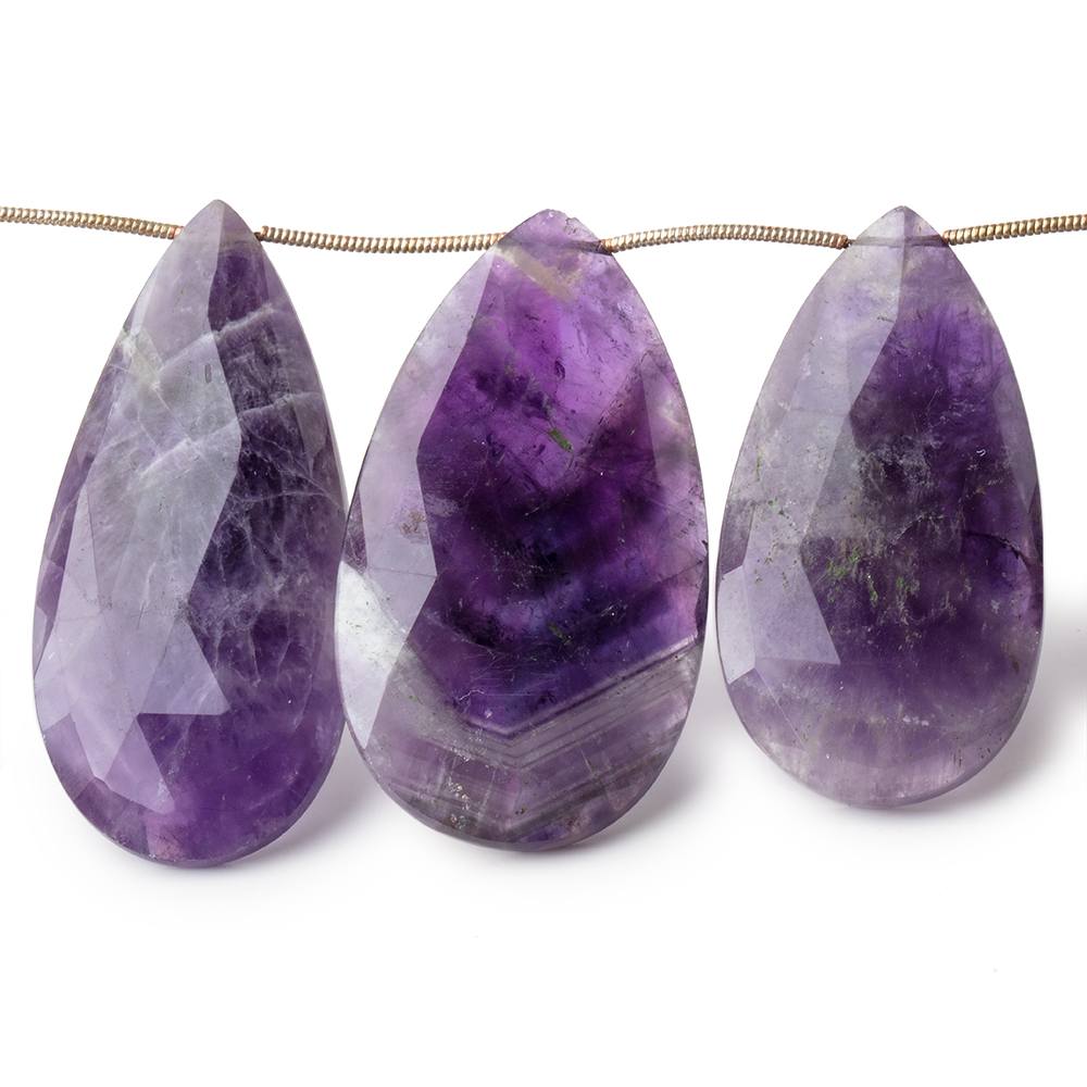 32x22-45x24mm Cape Amethyst Faceted Pear Beads 9 inch 9 pieces - Beadsofcambay.com