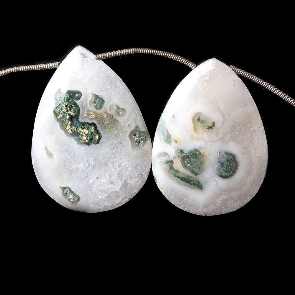 32x23-38x28mm Solar Quartz Faceted Pear Beads 8 inch 7 pieces - Beadsofcambay.com