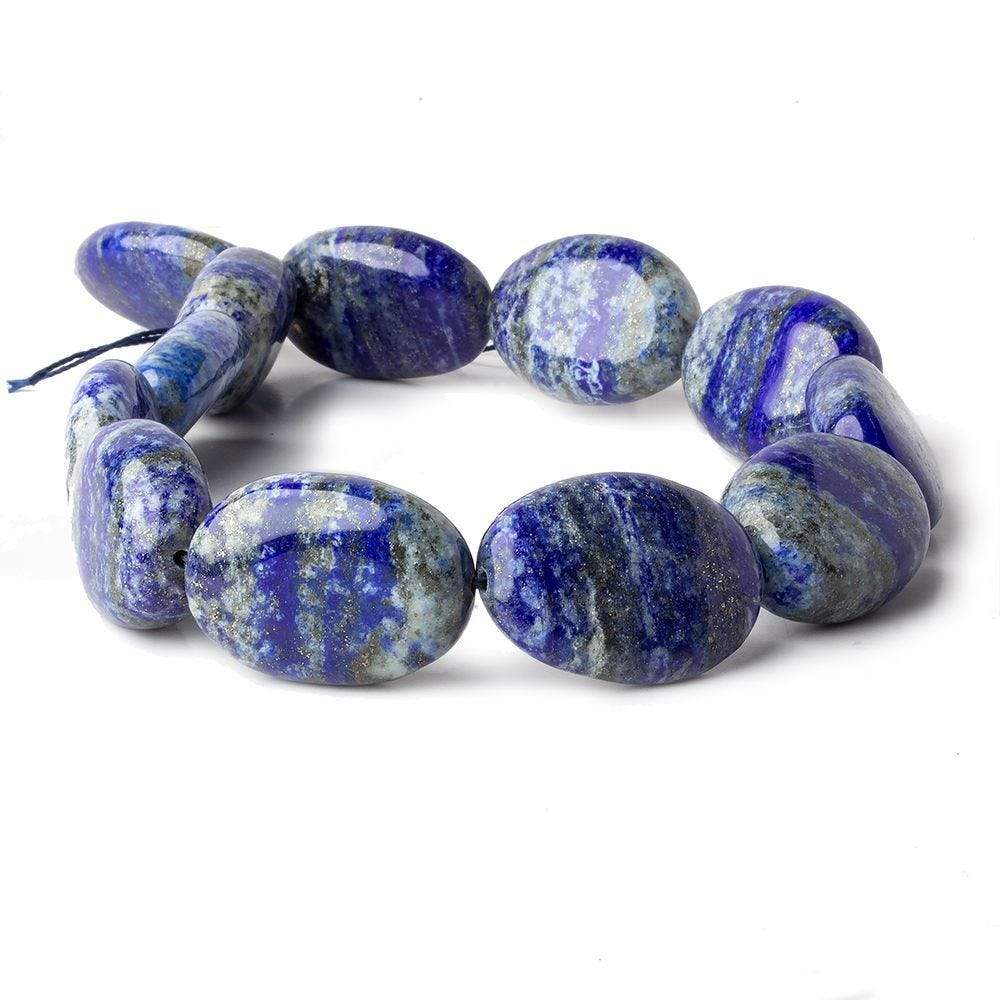 32x24-35x25mm Lapis Lazuli Plain Nugget Beads 16 inch 12 pieces - Beadsofcambay.com