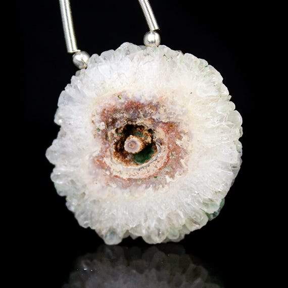 32x32mm Solar Quartz Plain Slice Bead 1 piece - Beadsofcambay.com