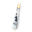 32x5-38x7mm Gold Leafed Dendritic Opal Pear Pendant 1 focal piece - Beadsofcambay.com