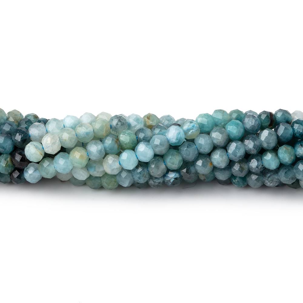 3.3mm Grandidierite Micro Faceted Rondelle Beads 12.5 inch 118 pieces - Beadsofcambay.com