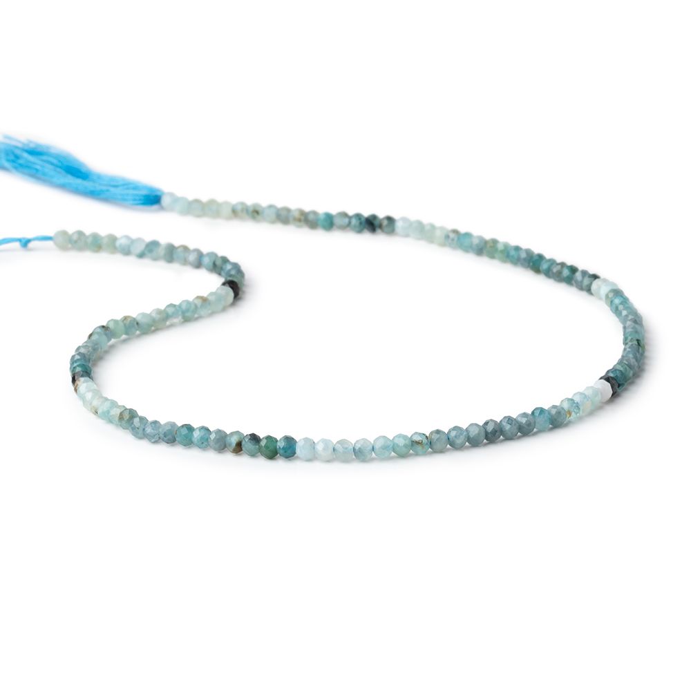 3.3mm Grandidierite Micro Faceted Rondelle Beads 12.5 inch 118 pieces - Beadsofcambay.com