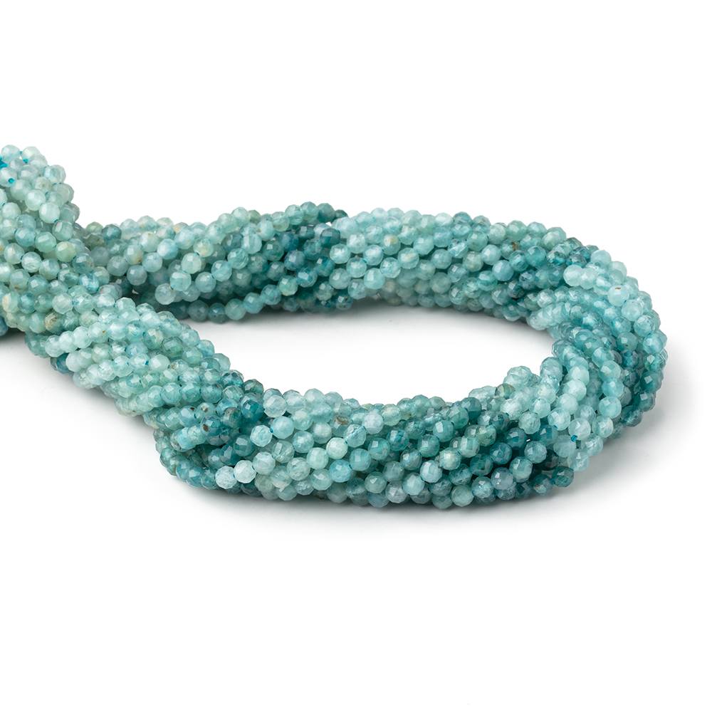 3.3mm Grandidierite Micro Faceted Round Beads 12.75 inch 100 pieces - Beadsofcambay.com