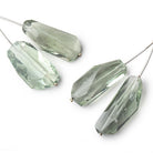 33mm Prasiolite Faceted Nugget Focal Beads Set of 2 pieces - Beadsofcambay.com