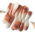 33x11-46x12mm Bi-color Jasper faceted pear beads 3 inch 14 pieces - Beadsofcambay.com
