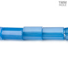 6x8-7x12mm Santorini Blue Chalcedony faceted tubes 16 inch 40 large hole beads
