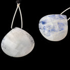 34mm Rainbow Moonstone Faceted Heart Focal Bead 1 piece - Beadsofcambay.com