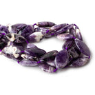 34x20x8mm Cape Amethyst straight drilled plain marquise 16 inch 10 beads - Beadsofcambay.com