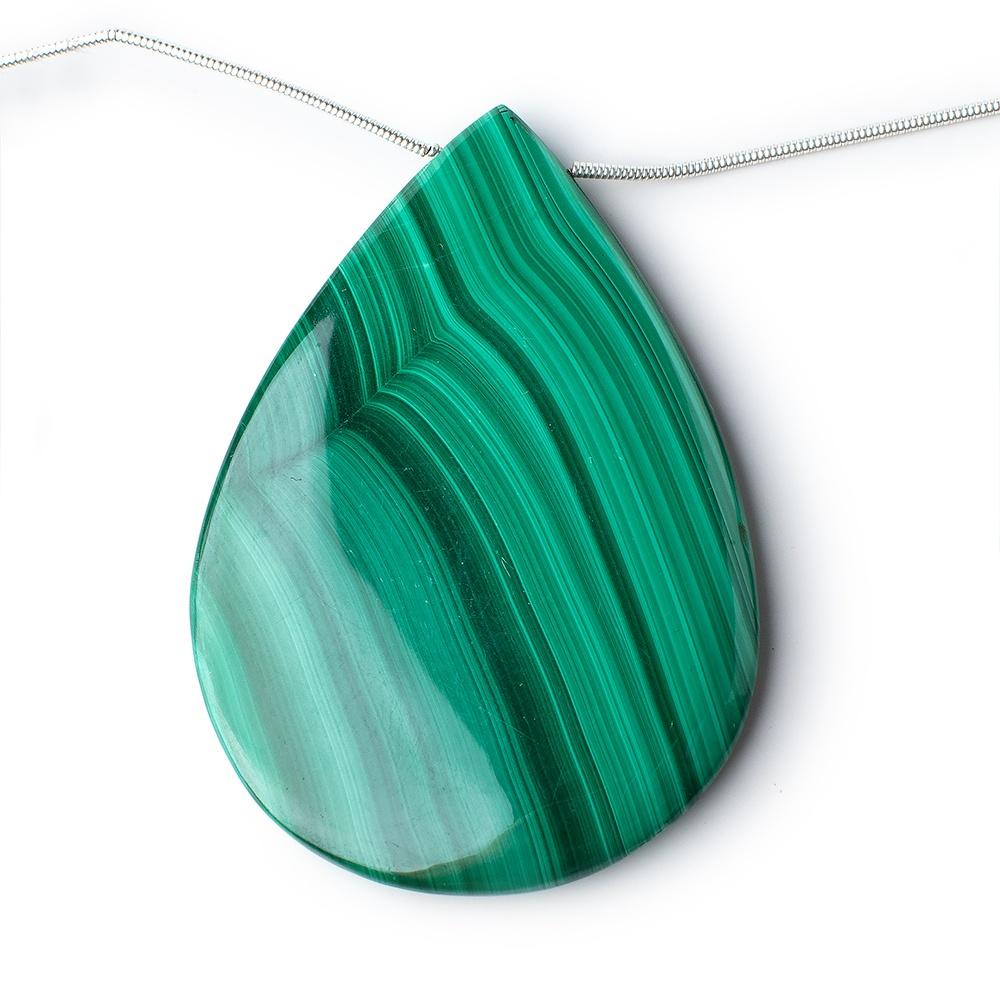 34x24-60x41mm Malachite Plain Pear Briolettes 6.5 inch 5 Beads - Beadsofcambay.com