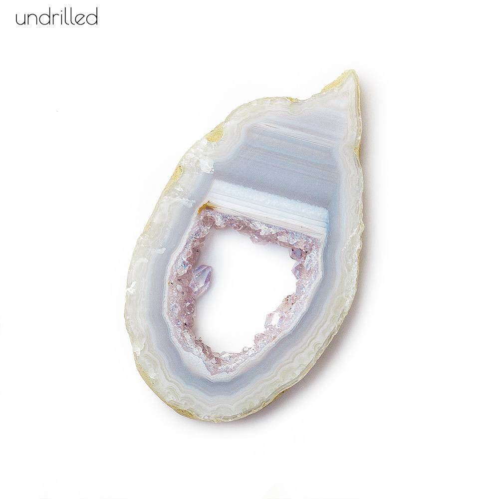34x24mm Banded Occo Agate Slice Bead 1 piece - Beadsofcambay.com