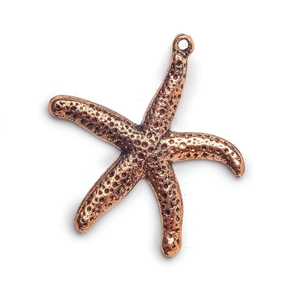 34x32mm Copper Starfish Charm Finding Set of 2 - Beadsofcambay.com