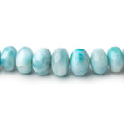 3.5-10mm Larimar Plain Rondelle Beads 18 inch 118 pieces AA - Beadsofcambay.com