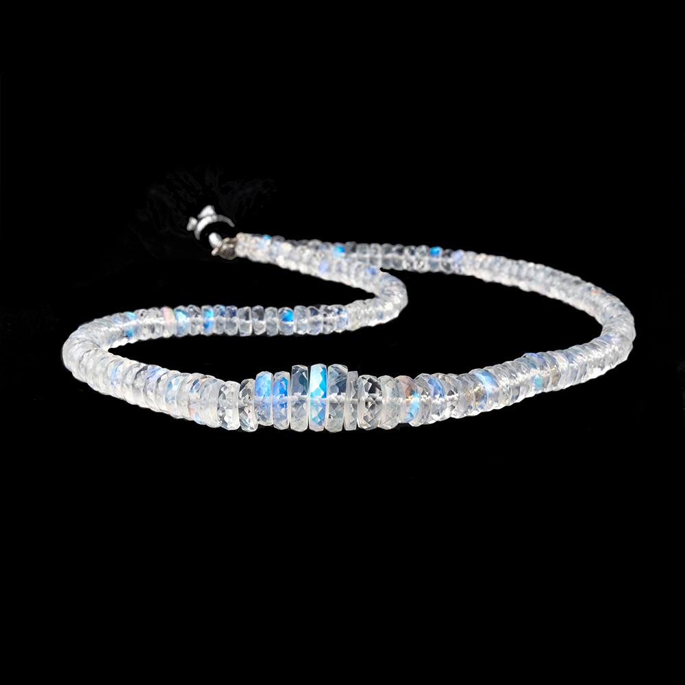 3.5-10mm Rainbow Moonstone Faceted Heshi Beads 12 inch 142 pieces AAA - Beadsofcambay.com