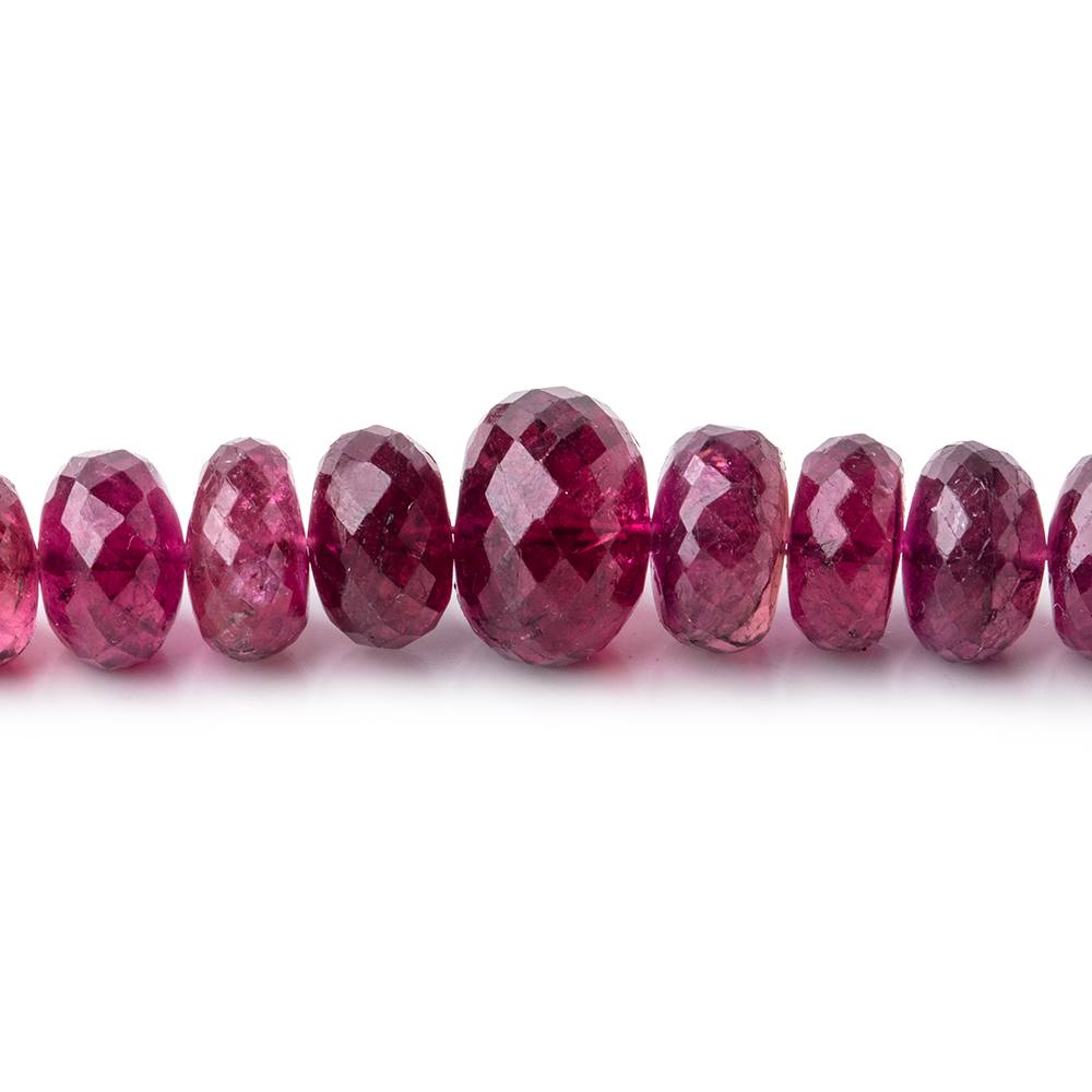 3.5-10mm Rubelite Tourmaline Faceted Rondelle Beads 20 inch 163 pieces AAA - Beadsofcambay.com