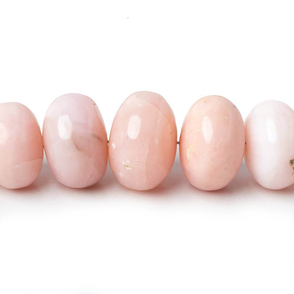 3.5-13mm Pink Peruvian Opal Plain Rondelle Beads 17 inch 90 pieces A Grade - Beadsofcambay.com