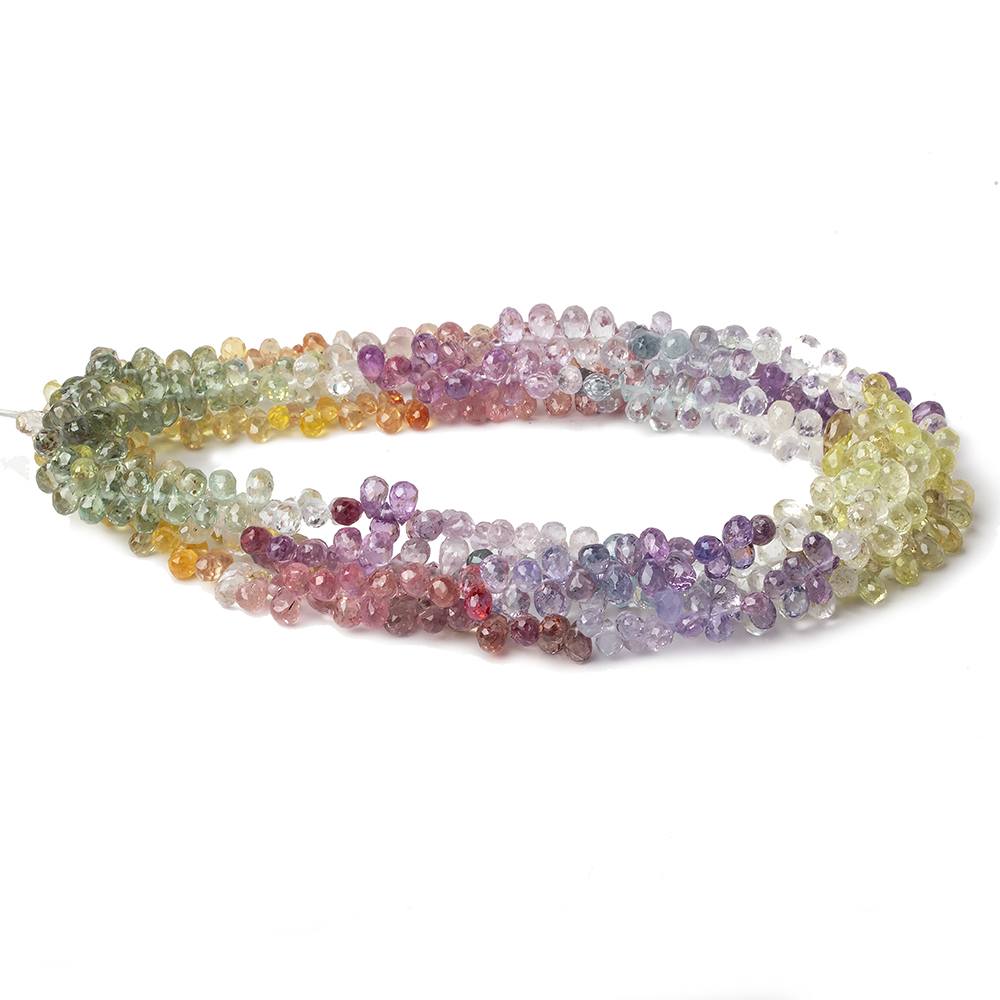 3.5-2.5-4x2.5mm Rainbow Sapphire Micro Tear Drops 16 inch 160 pieces - Beadsofcambay.com
