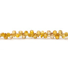 3.5-2.5-5x3mm Yellow Sapphire Micro Tear Drop Briolette 19 inch 240 pieces - Beadsofcambay.com