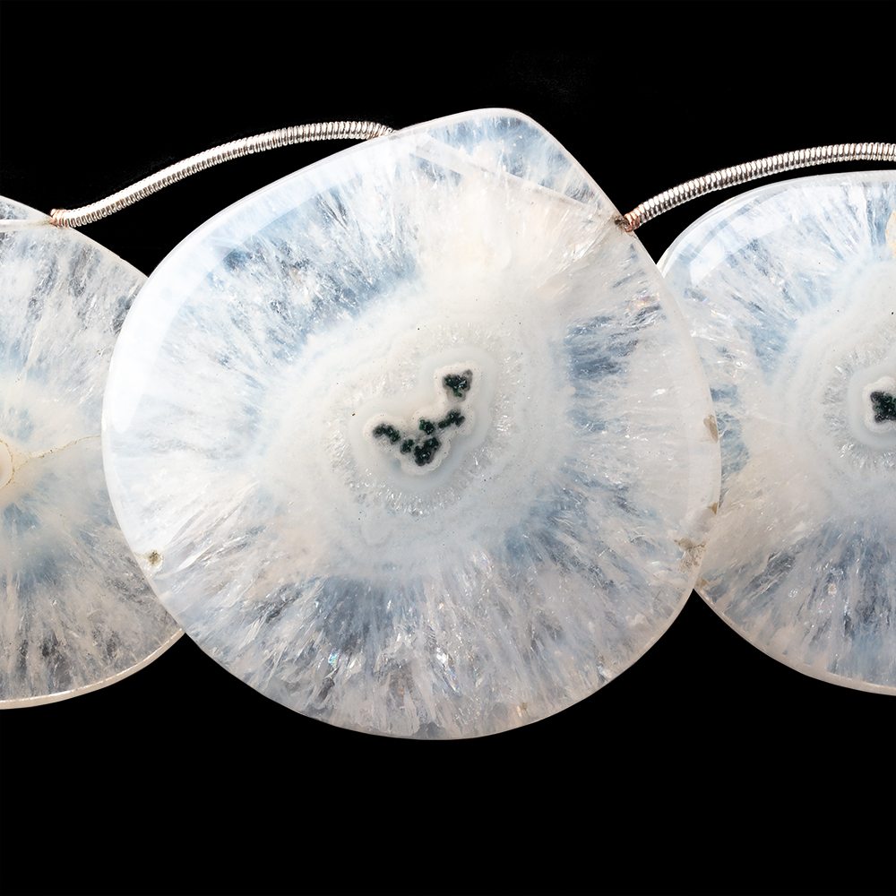 35-44mm Solar Quartz Plain Heart Beads 8 inch 6 pieces - Beadsofcambay.com