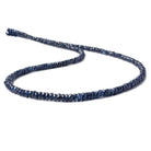 3.5-4.5mm Dark Blue Sapphire faceted rondelles 16 inches 210 beads AA - Beadsofcambay.com