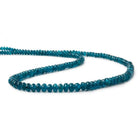 3.5-4.5mm Dark Neon Apatite Plain Rondelle 16 inch 140 beads AA - Beadsofcambay.com