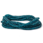 3.5-4.5mm Dark Neon Apatite Plain Rondelle 16 inch 140 beads AA - Beadsofcambay.com