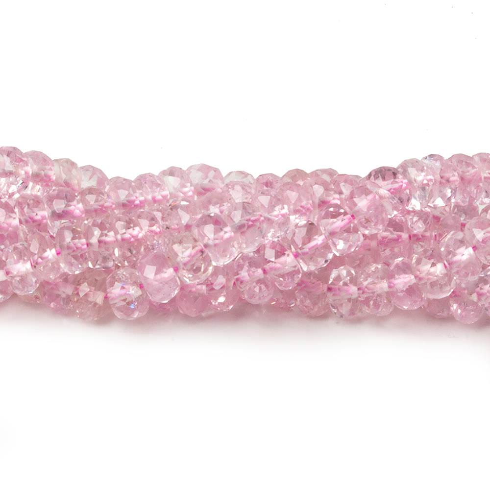 3.5-4.5mm Kunzite faceted rondelles 16.5 inch 170 beads AAA - Beadsofcambay.com