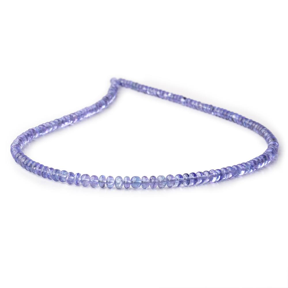 3.5-4.5mm Tanzanite Plain Rondelle Beads 16 inch 154 pieces AAA - Beadsofcambay.com