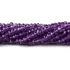 3.5-4mm Amethyst Faceted Rondelle Beads 14 inch 115 beads - Beadsofcambay.com