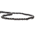 3.5-4mm Black Tourmaline Beads Faceted Round 94 pcs - Beadsofcambay.com