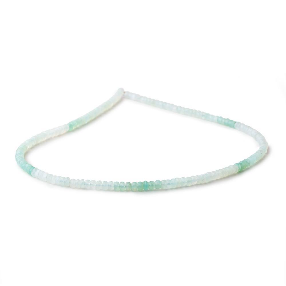3.5-4mm Blue Peruvian Opal Faceted Rondelle Beads 16 inch 180 pieces - Beadsofcambay.com