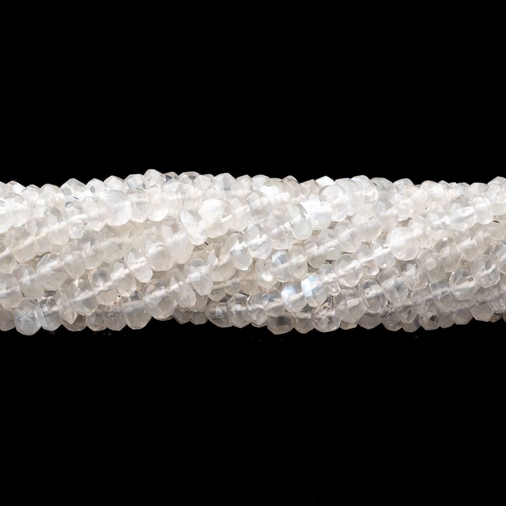 3.5-4mm Ceylon Moonstone Faceted Rondelles 14 inch 152 pieces - Beadsofcambay.com