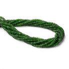 3.5-4mm Chrome Diopside Plain Rondelle Beads 18 inch 236 pieces AA Grade - Beadsofcambay.com