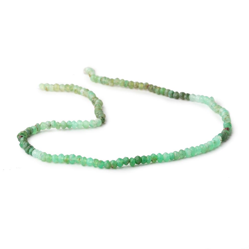 3.5-4mm Chrysoprase Faceted Rondelle Beads 13 inch 125 pieces - Beadsofcambay.com